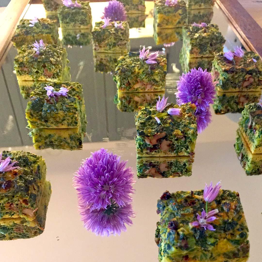 Herb frittata canapé